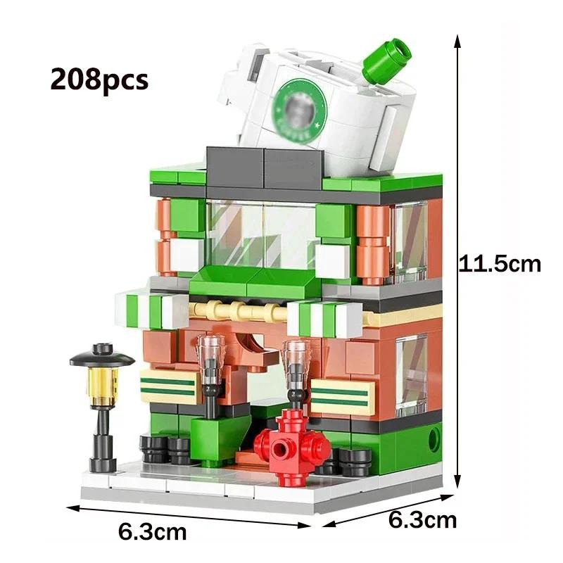1 Stück DIY Architekturgeschäft Straßenansicht Essenshaus Bausteine Bausatz Mädchen Steine Klassisches Filmmodell Kinderspielzeug Für Kinder