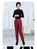 Women's High-Waist Fleece-Lined Warm Down Pants - Lightweight, Straight Leg, Perfect for Middle-Aged & Elderly Moms, Small Size (New).