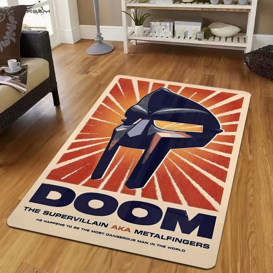 

Трендовий килим Mf Doom Репер Madvillian Хіп-хоп Музика Протиковзкі килими для вітальні Спальні Дивана Килим для підлоги в спальні 120x160cm