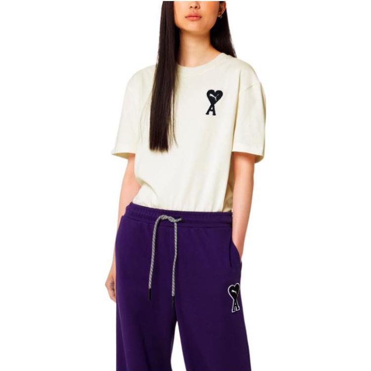 Puma x Ami Tee Marshmallow Unisex Tops White 535992-75