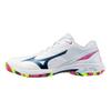 Mizuno Wave Claw 4 Fabric Leather Round Toe Comfortable Shock Absorption Rebound Low Top Badminton Shoes Unisex Sneaker 71GA2643-02