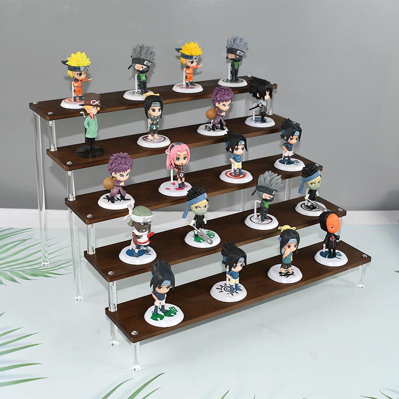 Acrylic Wooden Display Riser Stand for Funko POP Figures,Earring Ring Holder Cupcake Stand,Perfume Stand Organizer Display