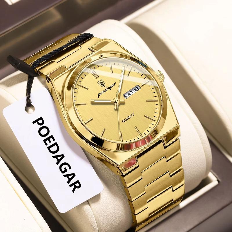 New Top Brand New Ultra-thin Men's Watch Waterproof Luminous Quartz Student Double Calendar Watch