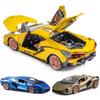 1/18 Lambor Car Model Alloy Diecast Boys Toy SIAN FKP37 Supercar High Simulation 4 Door Opened with Light Collections Kids Toy