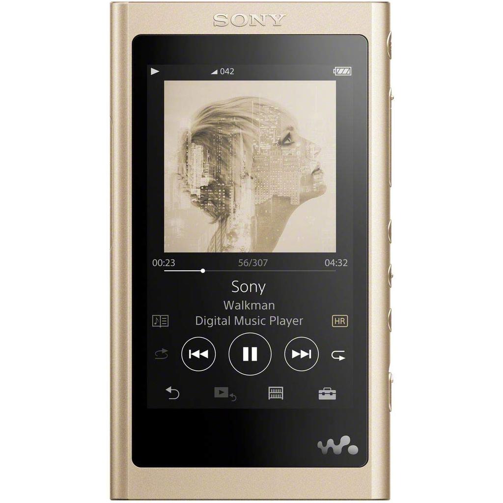 Sony Walkman A Series 16GB MP3 microSD Card Up to 45 Hours of Continuous 2018 Pale Gold NW-A55HN Player, Bluetooth, Support, High-Resolution Audio,