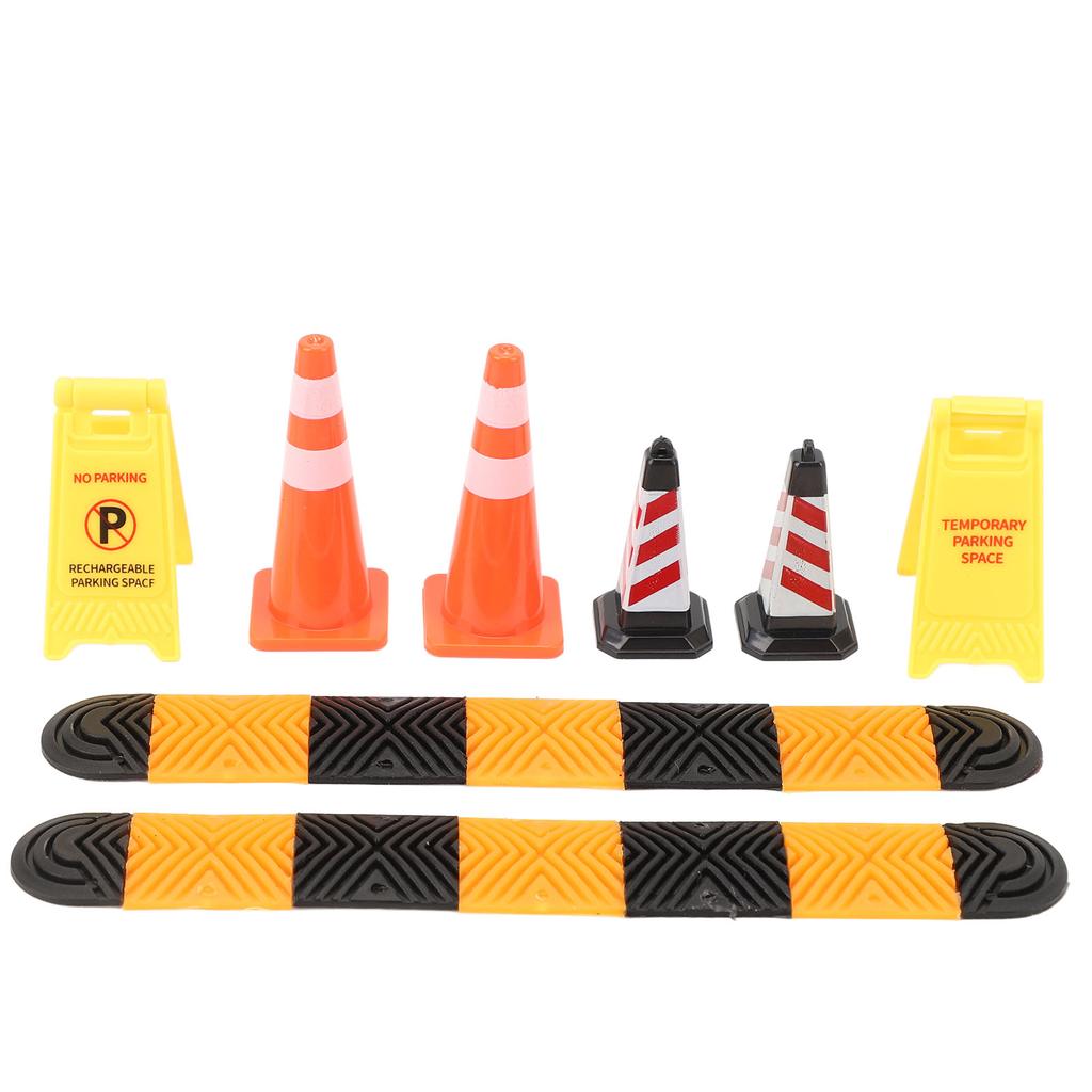 1/18 1/24 Climbing Car Mood Piece Speed Bumps Ice Cream Cones Warning Signs Model Car Scene Accessor