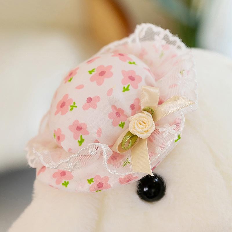 Roztomilá kapoková králičí panenka plyšová hračka roztomilý králíček v květinové sukni svěží pastorační styl pro dívky sváteční dárky