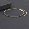 Nidin Fashion Luxury Tennis Chain Women Adjustable Link Necklace Crystal Zircon 7 Colors Choker Gothic Jewelry Gift Gold Plated