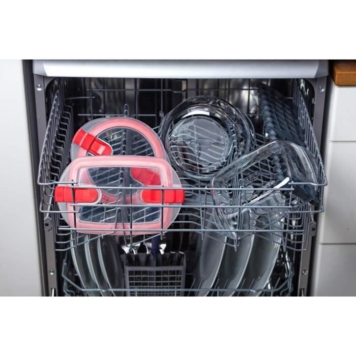 Boîte Rectangulaire Avec Couvercle - PYREX - 1451024 - 23 X 15 Cm - 1,1 L - Cook & Heat - Base En Verre Borosilicate