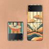 Boho Hippy Mushroom Sunrise Phone Case For Samsung Z Flip 6 7 5G Galaxy Z Flip 5 4 3 5G Cases Shockproof Hard Cover TPU