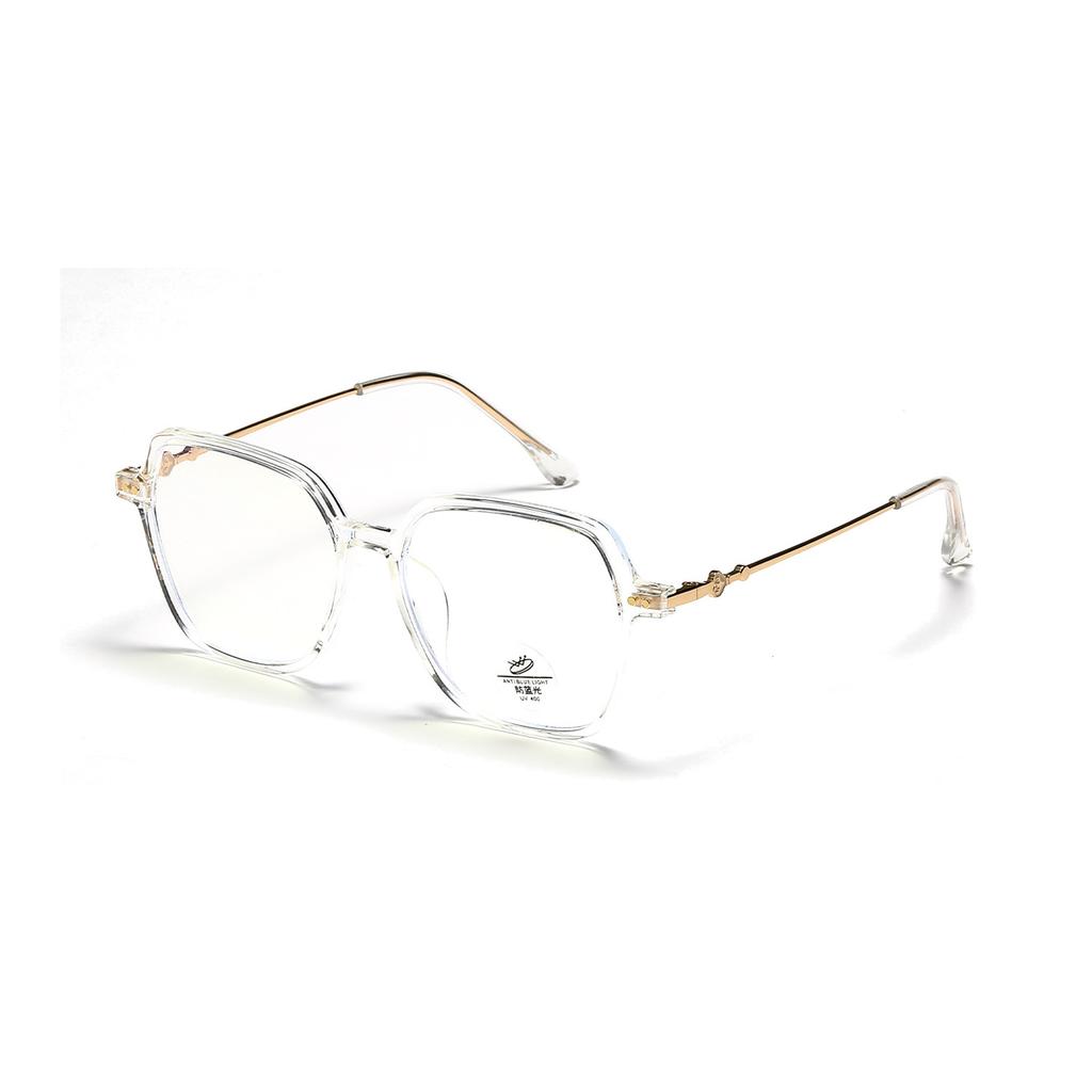 Large Square Glasses Frame Male Transparent Candy Literary Flat Mirror Female College Style Cute Face Covering