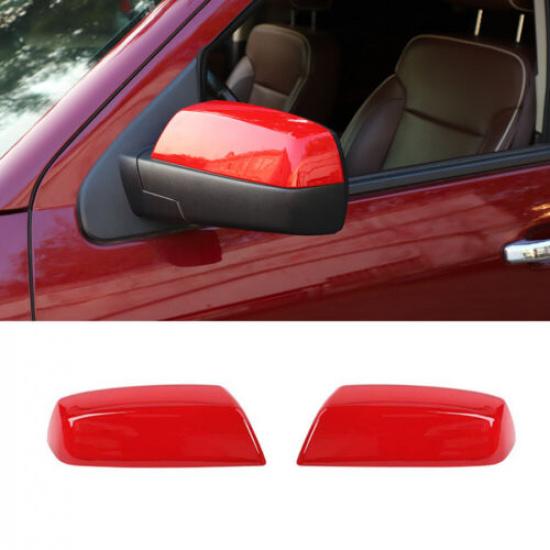 Side Rearview Mirror Cover Trim Accessories For Chevy Silverado/Sierra 14-18 Red