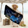 Player Blue Jersey Beach Towel Super Soft Microfiber Quickdry Fabric Comfortable Lightweight