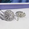 Rich Woman Micro Set Crystal Zircon Jewelry Three Piece Set  Full Diamond Starry Sky Necklace Earring Set