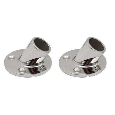 2Pcs 316 SS 60 Degree Boat Hand Rail Fitting For 22mm Pipe Mirror Polished