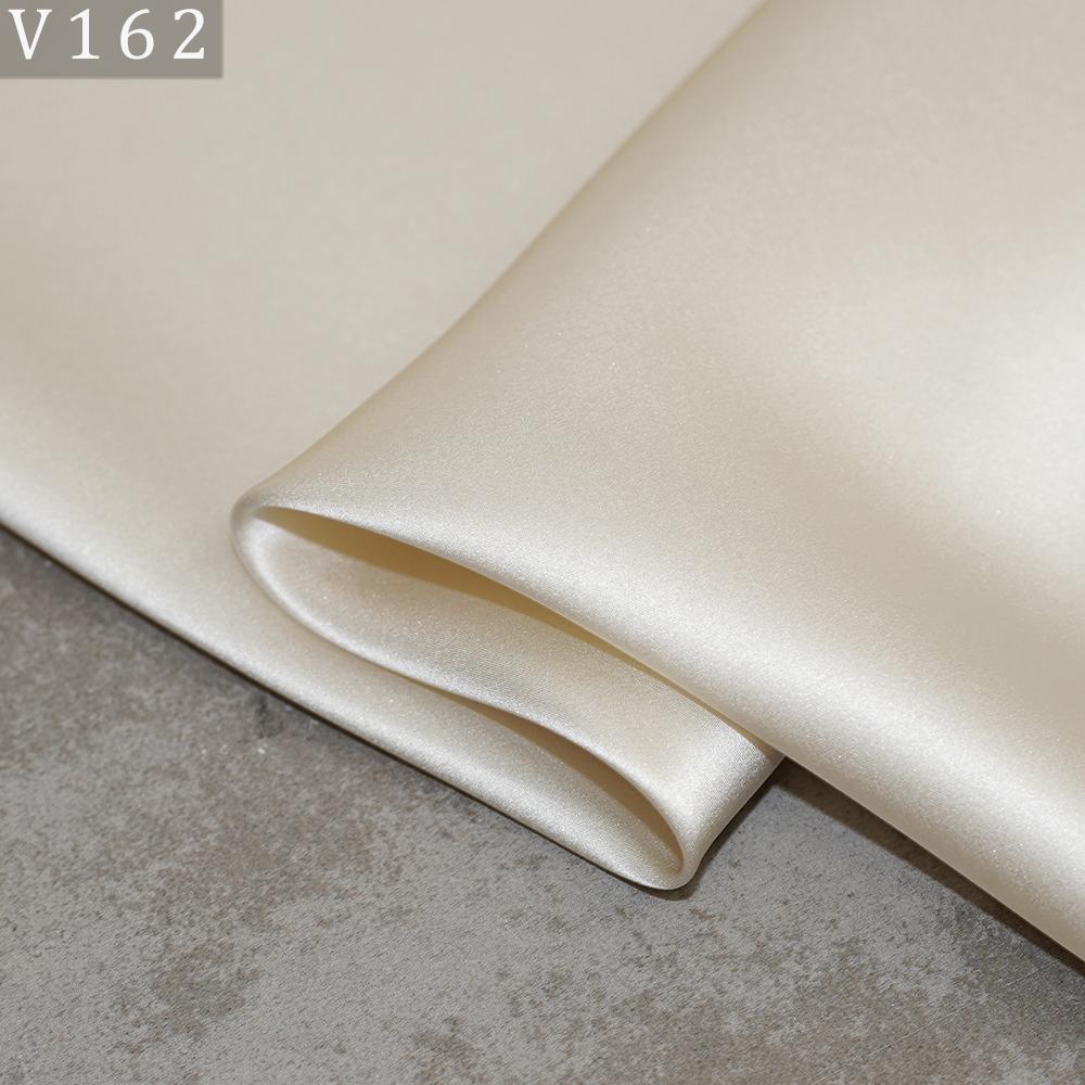 HYSK Natural Genuine Pure 100% Silk Crepe Satin Fabric Silk China Duchess Plain Brown by Meter for Dress Bedding Wedding