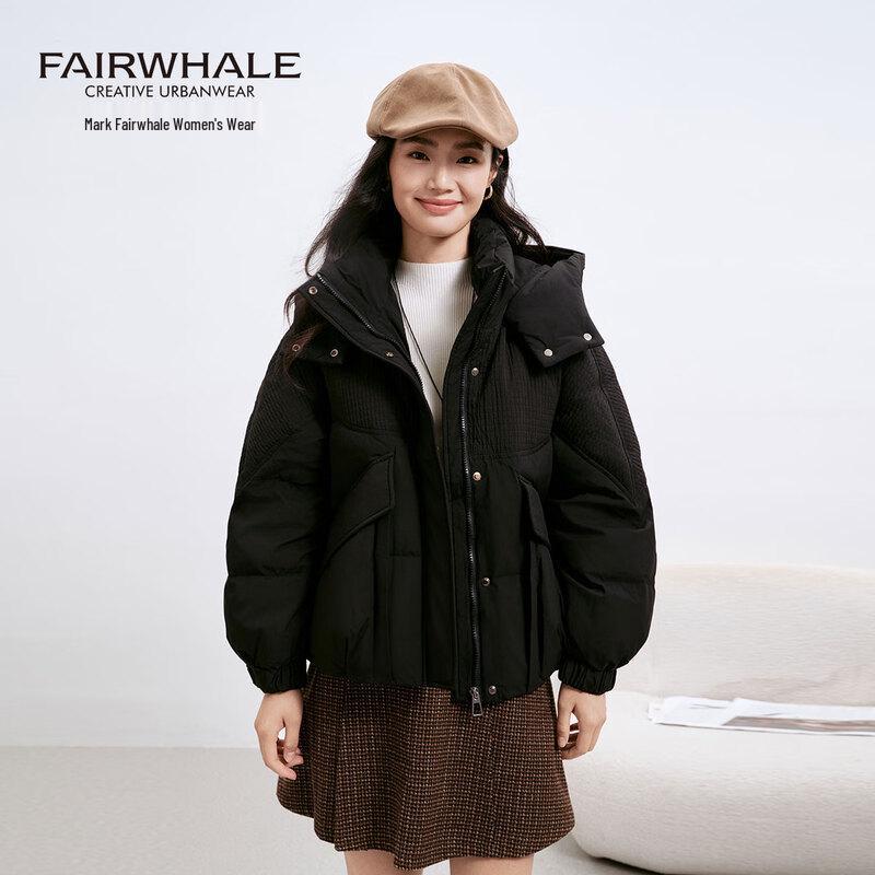 MARK FAIRWHALE Women's 2025 Hooded Short Puffer Down Jacket