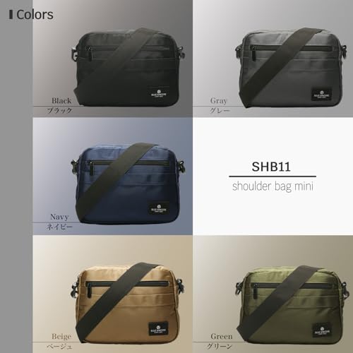 [BLUE SINCERE] Men's Water-Repellent, Lightweight Shoulder Bag with 7 Pockets, Flapless Design, Crossbody/One-Shoulder Bag, Anti-Magnetic, RFID, and A