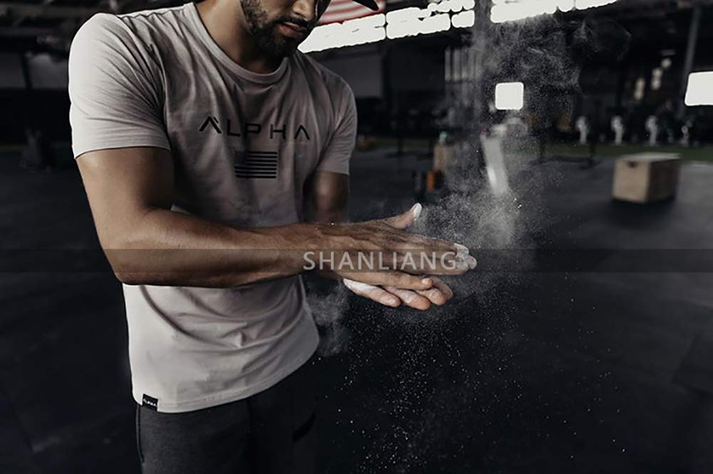 Gym Short Slim Muscle Quick Drying [SHANLIANG] T-shirt, Stretch, Sleeve, Fit, Fitness, Training, Training, Sports, Stylish, Men's, (L, Camouflage)