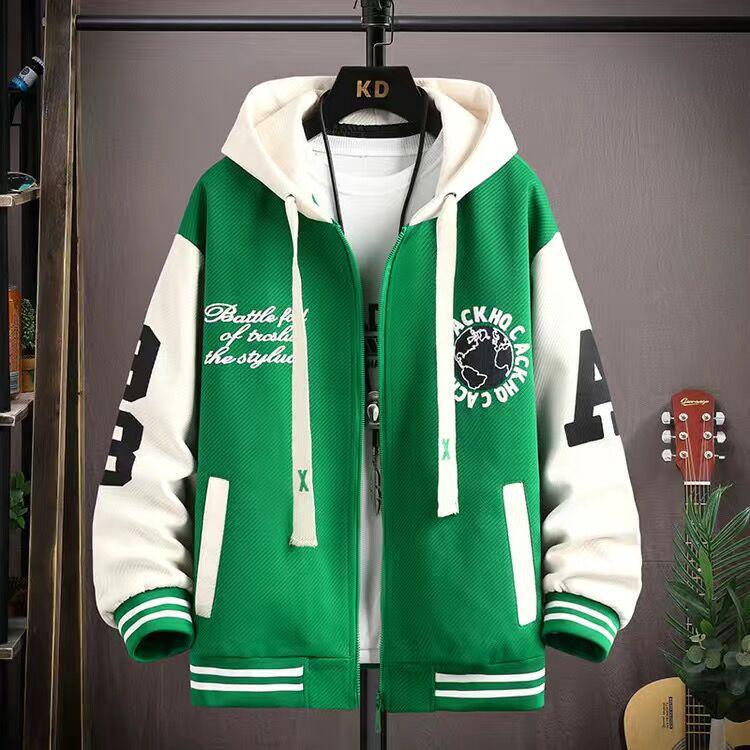 2025 Spring/Autumn Boys' Student Jacket: Trendy, Versatile Baseball Uniform Top for Teens