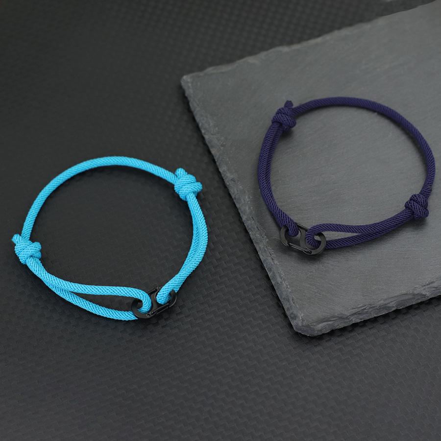Simple Style 3mm Rope Bracelet Men Women 6 Colors Stainless Steel Clasp Leisure Versatile Accessories Adjustable Cord Braslet