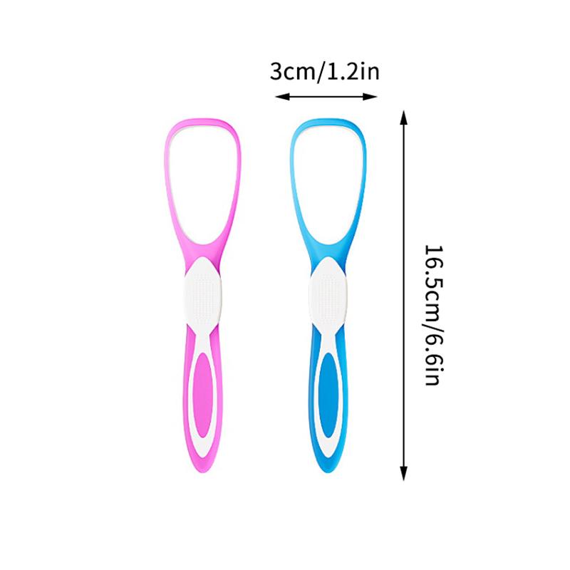 Tongue Coating Cleaner Tongue Scraper Tongue Coating Brush Oral Odor Removal Care Adult Portable Silicone Scrape Oral Tool