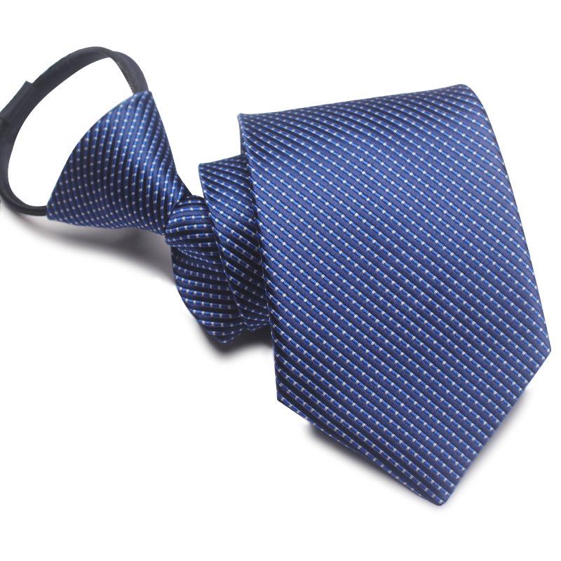 Men's 8cm No-Knot Zipper Tie - Easy-Pull Business Formal Tie