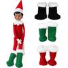 1 Pair Sock Christmas Elf Doll Clothes Sock Skirt Pants Hoodie Baby Toy Accessories Birthday Gift