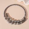 Temperament Glass Pearl Openning Necklace Retro Neck Accessories Clavicle Chain  Jewelry Gifts