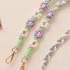 Anti-Lost Flower Woven Chain Lanyard Bag Braided Rope Woven Daisy Flower Hanging Chain  Dating
