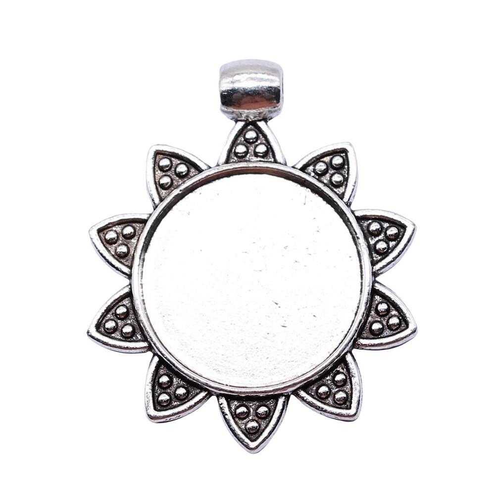 Fit 20mm Round Cabochon Bezel Pendant Setting Handmade Craft Blanks Frames