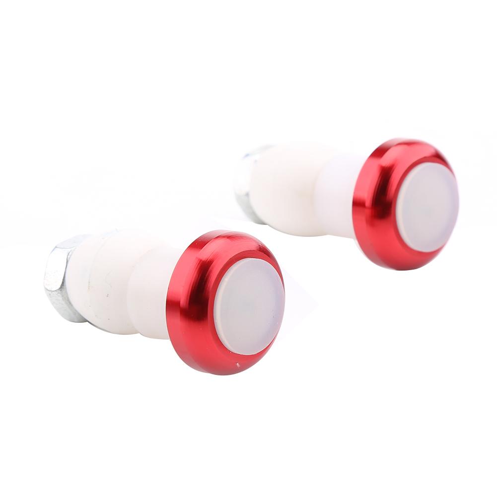1 Pair Cycling   Handlebar End Red LED Plug Light   Warning Lamp (black)