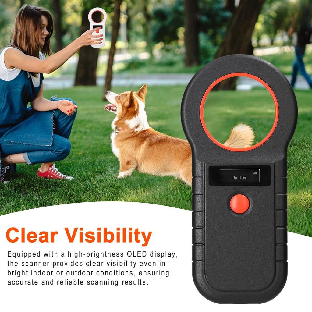 Wireless RFID Handheld Chip Scanner Rechargeable Animal Tags Scanner Pet Microchip Reader Scanner