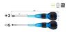 VESSEL Safety Ball Grip Galaxy Through-Hole Screwdriver, Blue, 2-Piece Set, +2x100/-6x100, 250-2PS-GBL