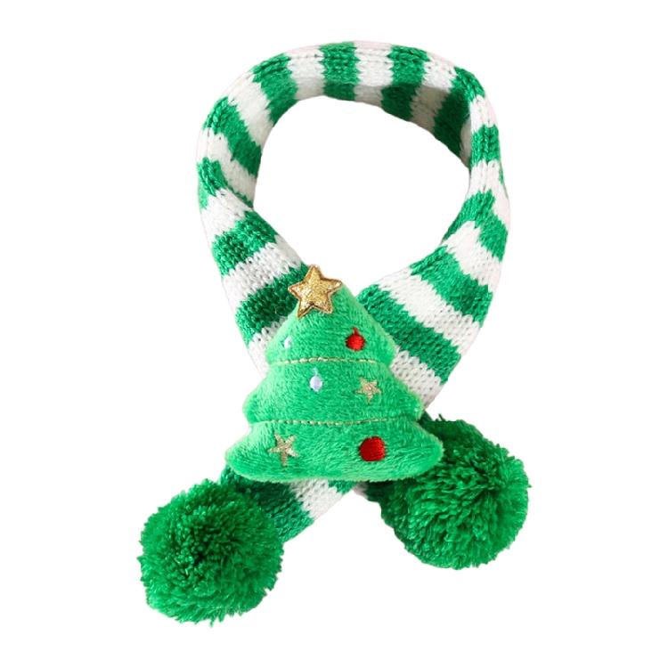 

Christmas Knitted for Cat Dog Neck Scarf for Outdoor Winter Woolen Striped Scarf M