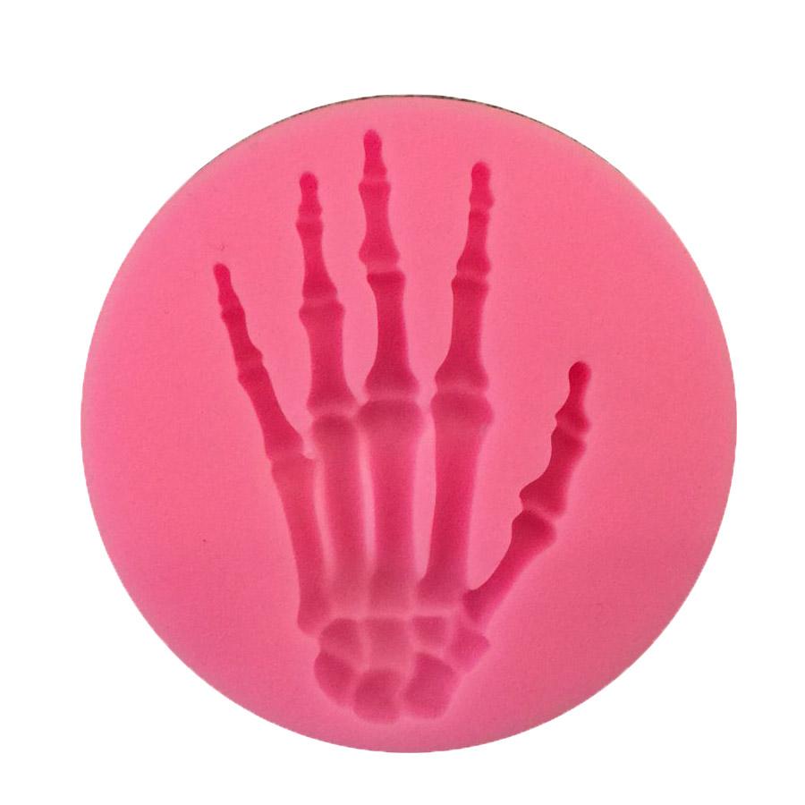 Halloween Molds Fondant Cream Chocolate Silicone Molds Hand Skeleton Spider Bats Pumpkin Owls Clay For Kitchen Baking