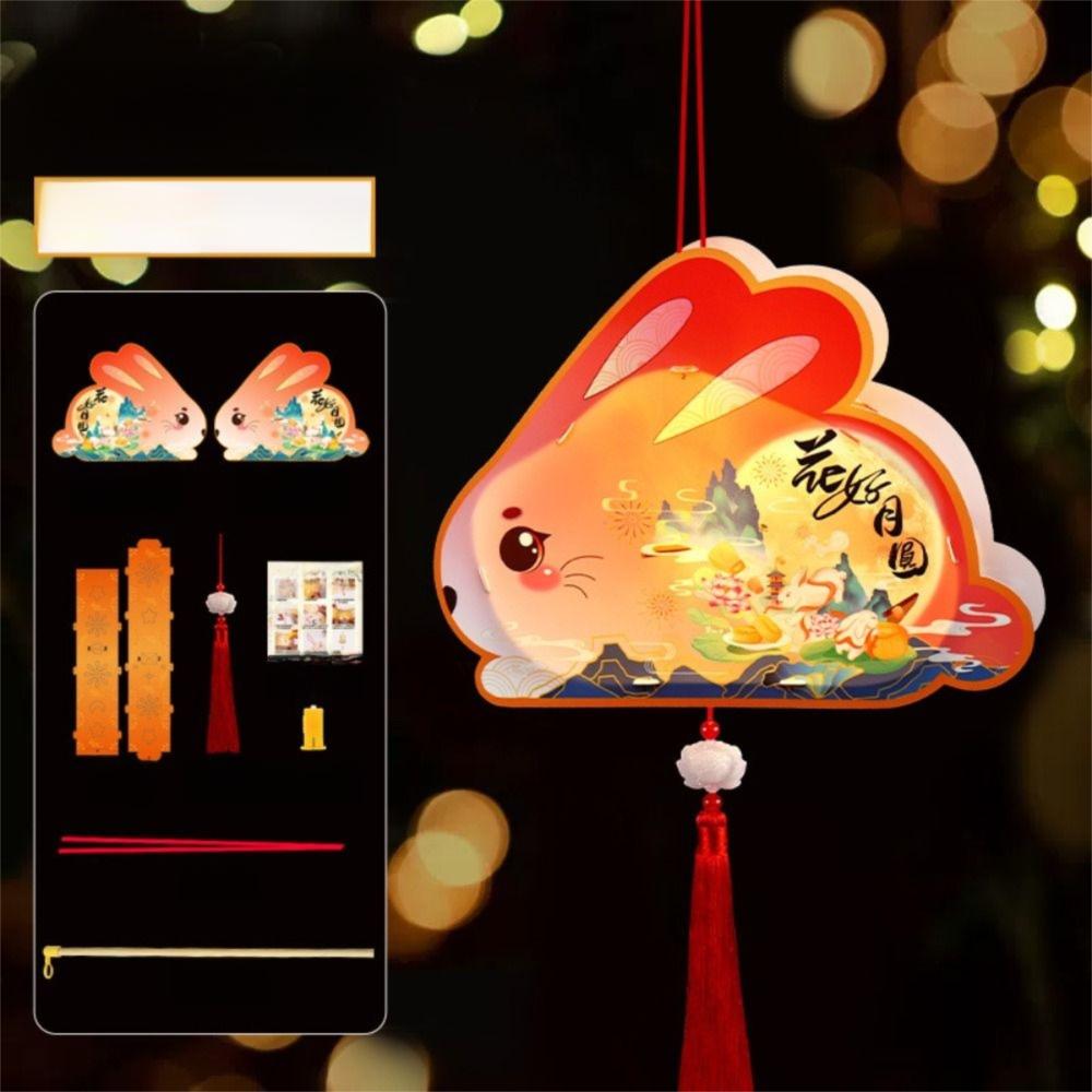

Glowing Mid-Autumn Festival Lantern DIY Material Bag DIY Lantern Material Kit Children Style14