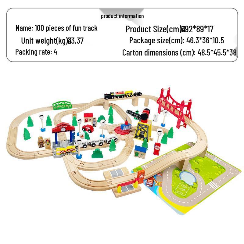 Electric Thomas Wooden Train & Magnetic Track Set - Beech Wood Assembly Toy