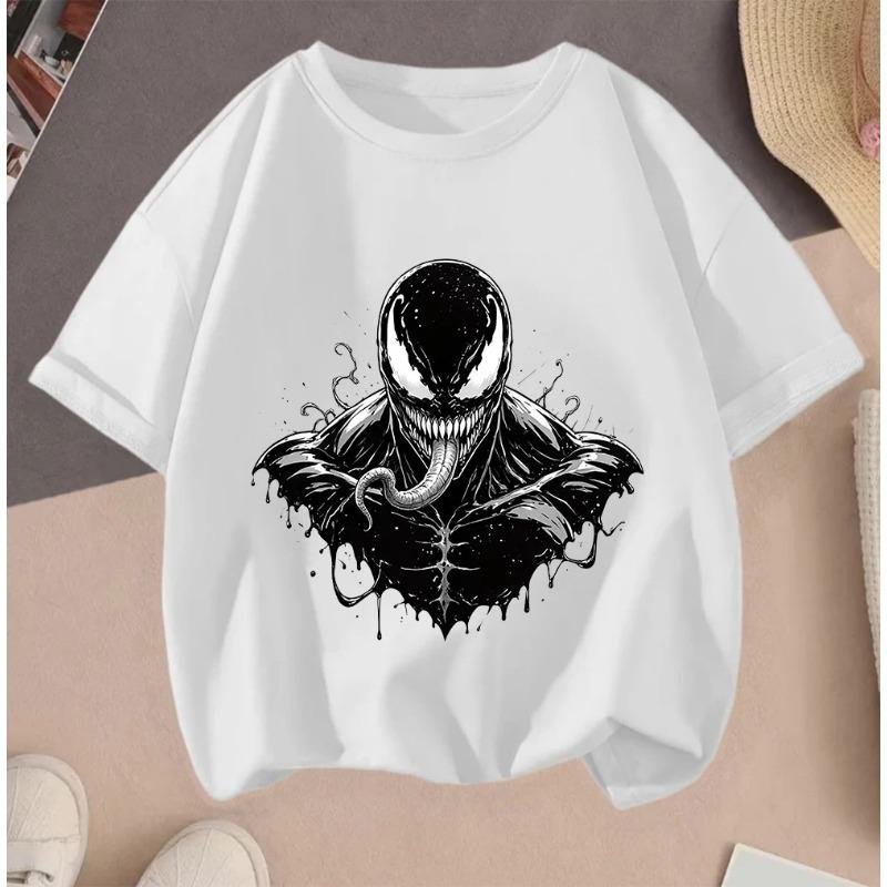 

Summer Cute Kawaii Venom Print T-Shirt Fashion Street Style Children s Casual Top 100