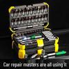 53-Piece Auto Repair Tool Set: Complete Socket, Wrench & Ratchet Kit