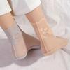 5 Pairs/Lot Socks Breathable Elastic Women's Lace Transparent Invisible Summer Thin Non-slip Short Ankle Black Low Cut Boat Sock