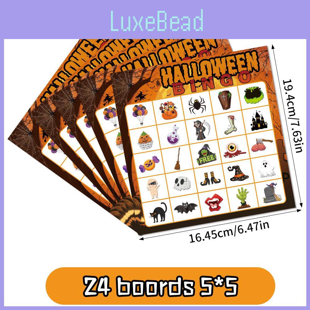 Halloween Party Bingo Game With Call Sheets And Sticker Pack For Kid And Family Events