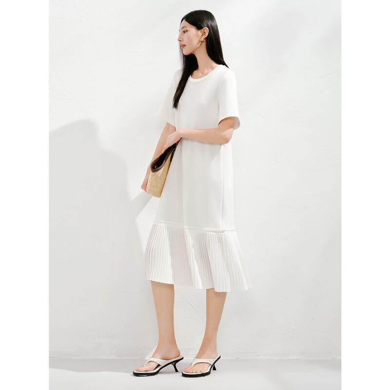 Women's Cleanfit Spliced Pleated A-Line Maxi Dress