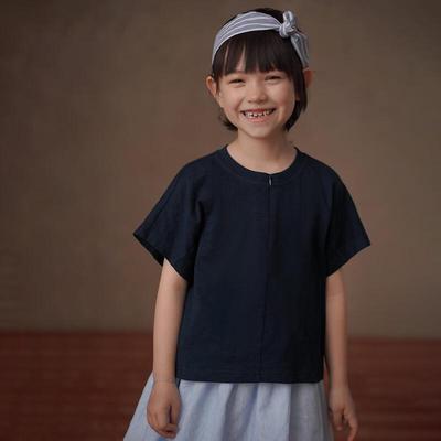 Hacikis Kinder Sommer Baumwolle Fledermausärmel T-Shirt