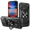 Rugged 2IN1 360°Rotate Metal Ring Bracket Phone Case for IPhone 17 Air 16 15 14 Plus 13 12 Pro Max Car Magnetic Anti-Drop Cover