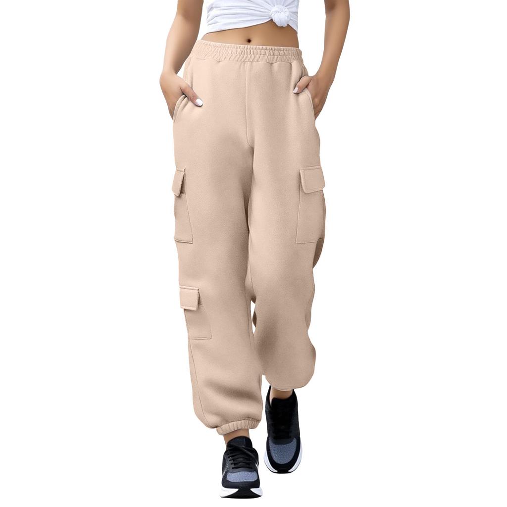 Women's Workout Pants Casual Loose Wide-Leg Pants Cotton Jogging Pants Fashion Trends