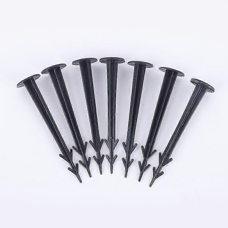 Pack of 100 Ground Stakes for Fixing Weed Control Cloth, or Mole Control Net Black