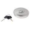 Fuel Tank Cap 88mm Chrome Universal Tank Cover Lockable With 2 Keys For Vans Tractor Truck Excavator
