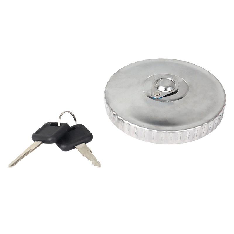 Fuel Tank Cap 88mm Chrome Universal Tank Cover Lockable With 2 Keys For Vans Tractor Truck Excavator