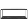 Coffee Table Black 100x50x35 Cm Tempered Glass